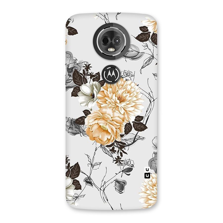 Yellow Floral Back Case for Moto E5 Plus