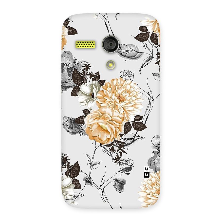 Yellow Floral Back Case for Moto G