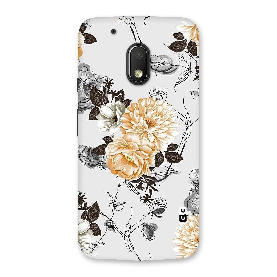 Yellow Floral Back Case for Moto G4 Play