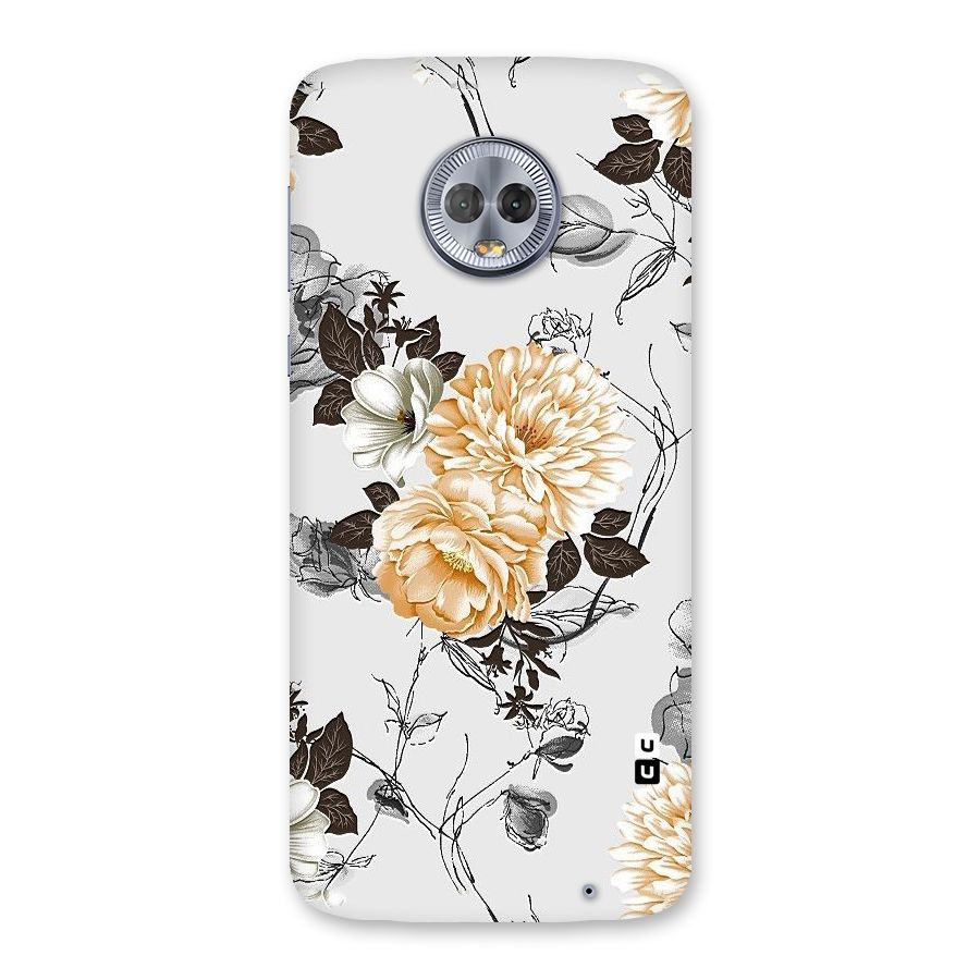 Yellow Floral Back Case for Moto G6 Plus