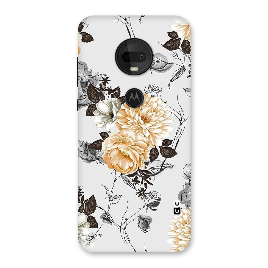 Yellow Floral Back Case for Moto G7