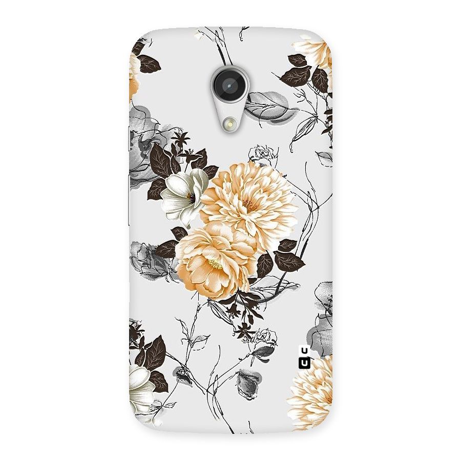 Yellow Floral Back Case for Moto G 2nd Gen
