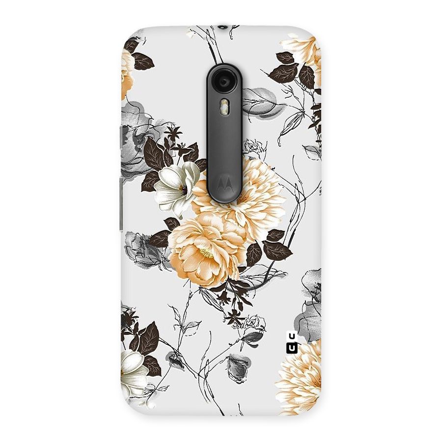 Yellow Floral Back Case for Moto G Turbo