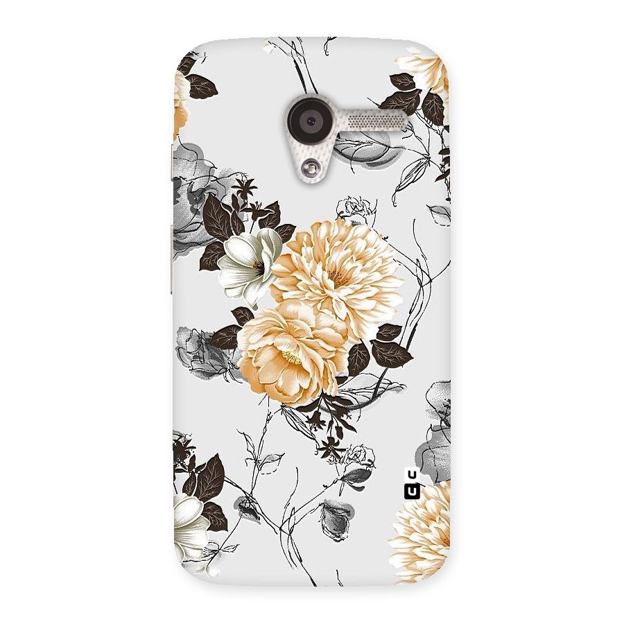 Yellow Floral Back Case for Moto X