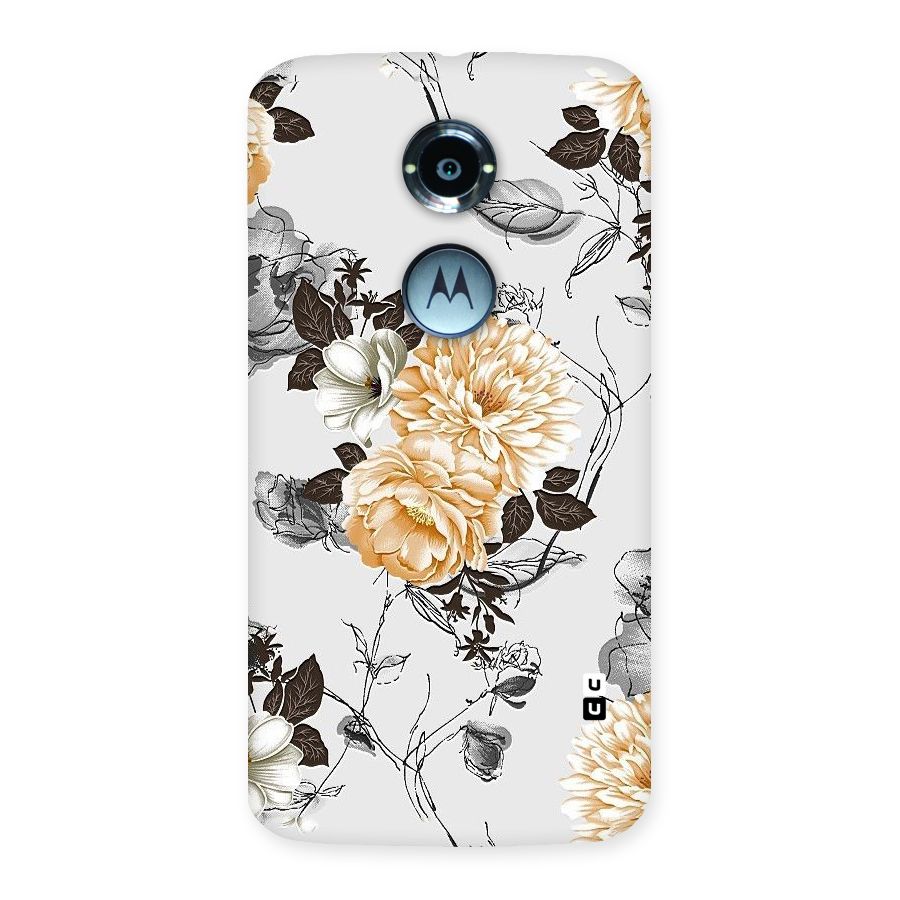 Yellow Floral Back Case for Moto X 2nd Gen