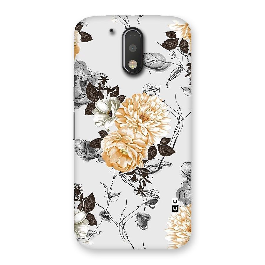 Yellow Floral Back Case for Motorola Moto G4