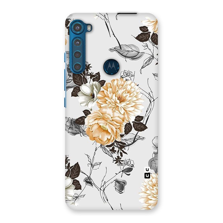 Yellow Floral Back Case for Motorola One Fusion Plus