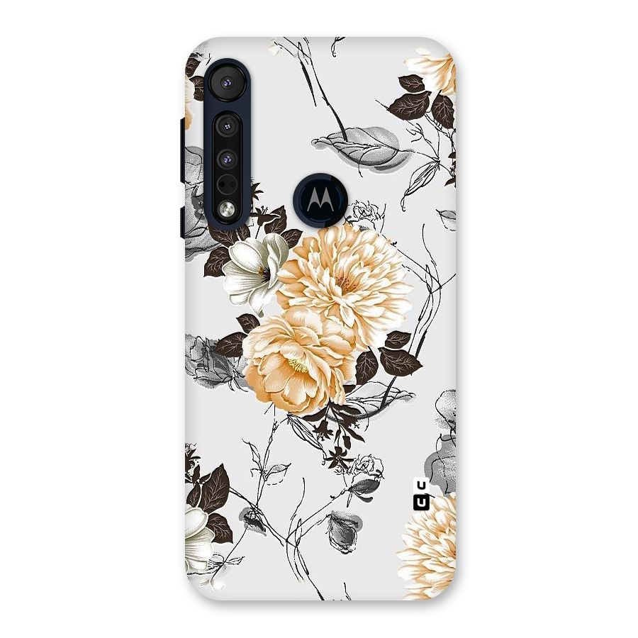 Yellow Floral Back Case for Motorola One Macro
