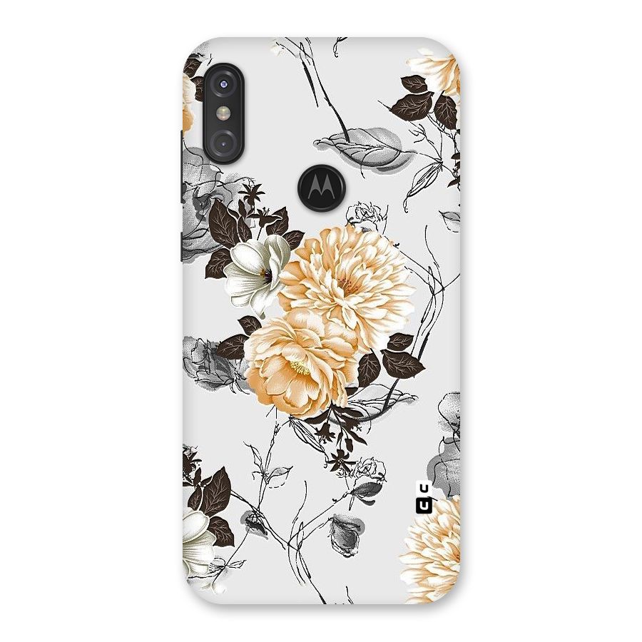Yellow Floral Back Case for Motorola One Power