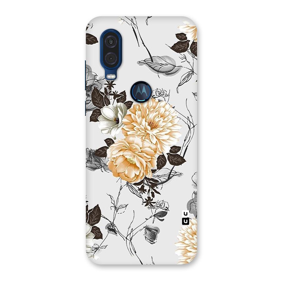 Yellow Floral Back Case for Motorola One Vision