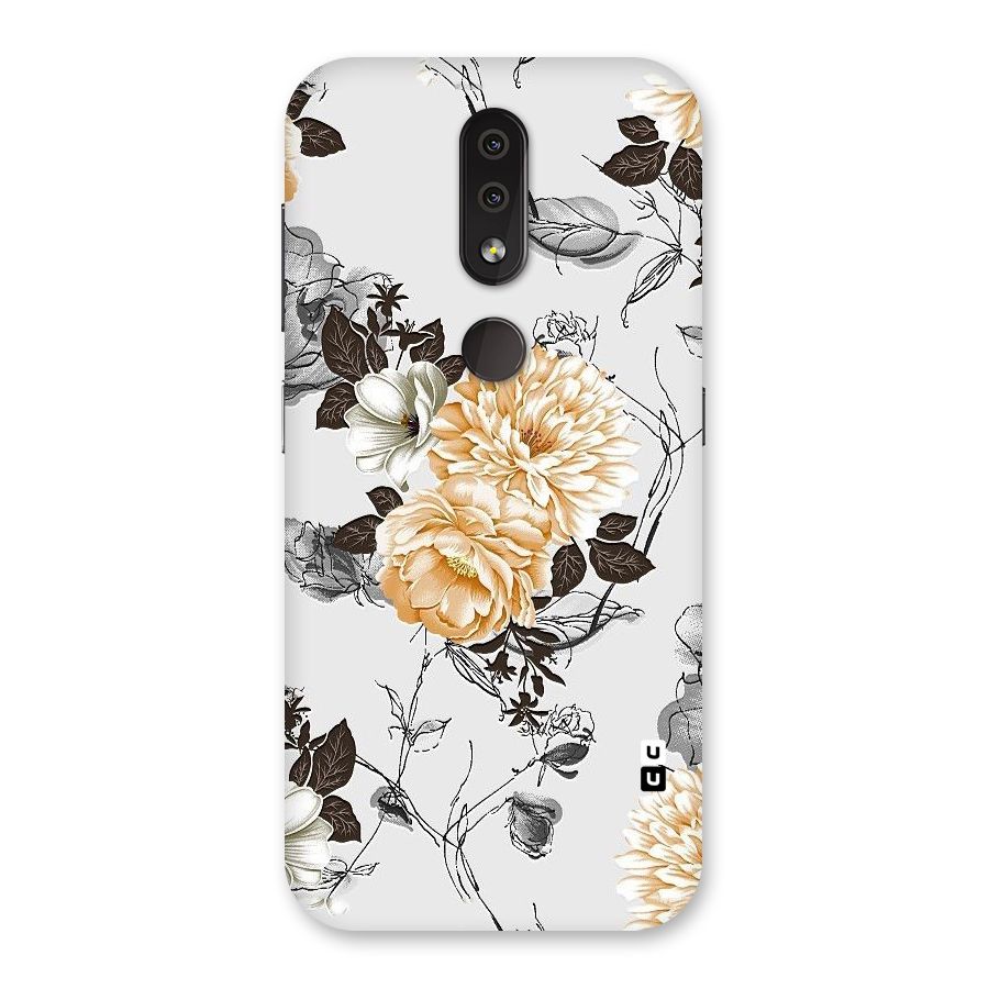 Yellow Floral Back Case for Nokia 4.2