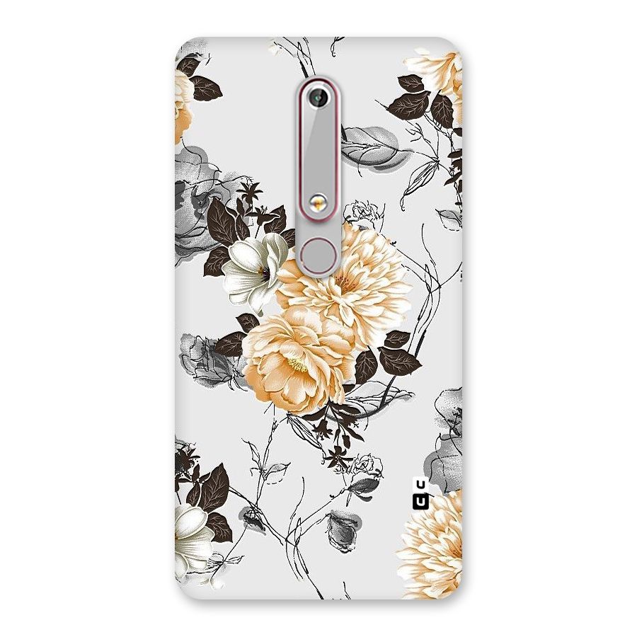 Yellow Floral Back Case for Nokia 6.1