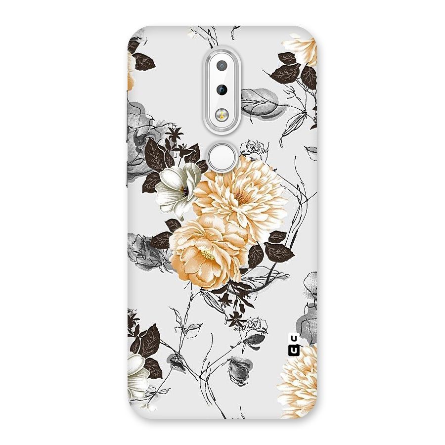 Yellow Floral Back Case for Nokia 6.1 Plus