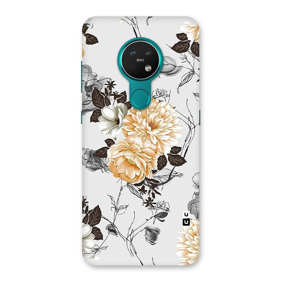 Yellow Floral Back Case for Nokia 7.2