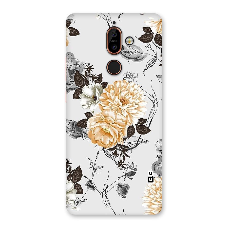 Yellow Floral Back Case for Nokia 7 Plus