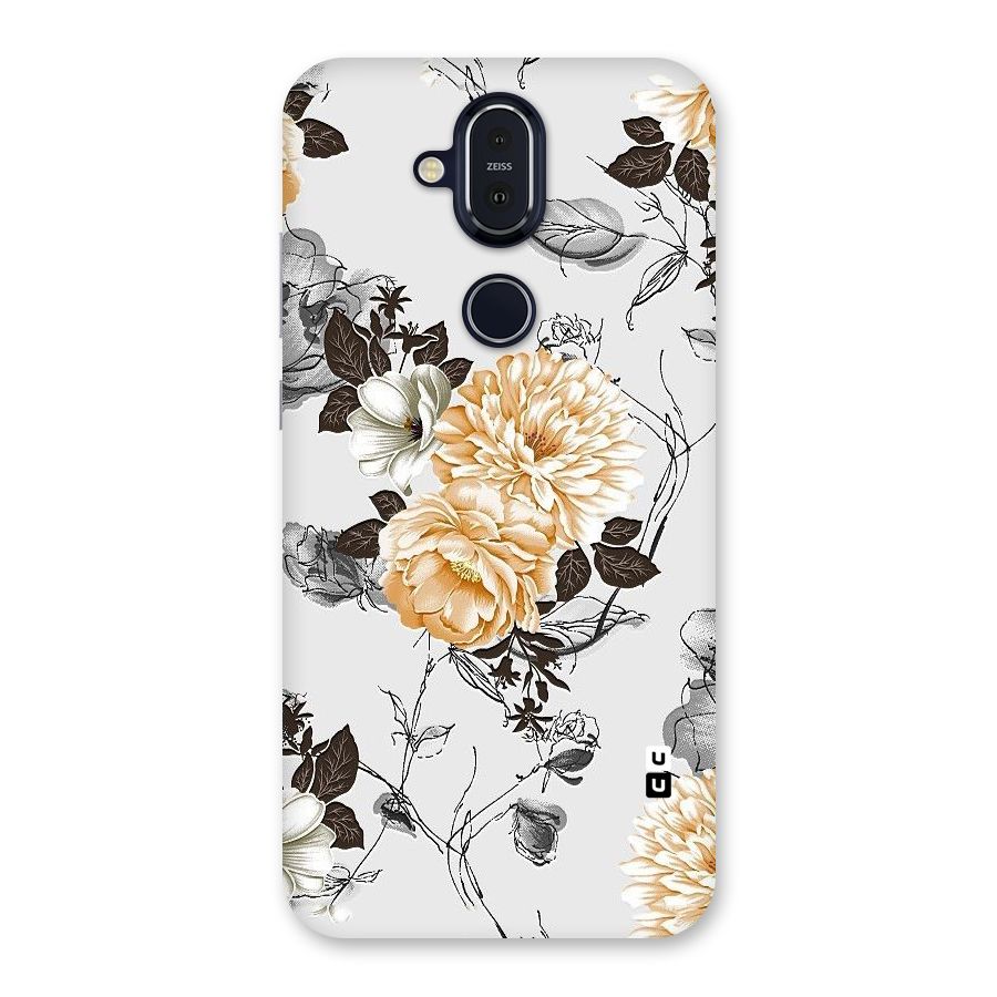 Yellow Floral Back Case for Nokia 8.1