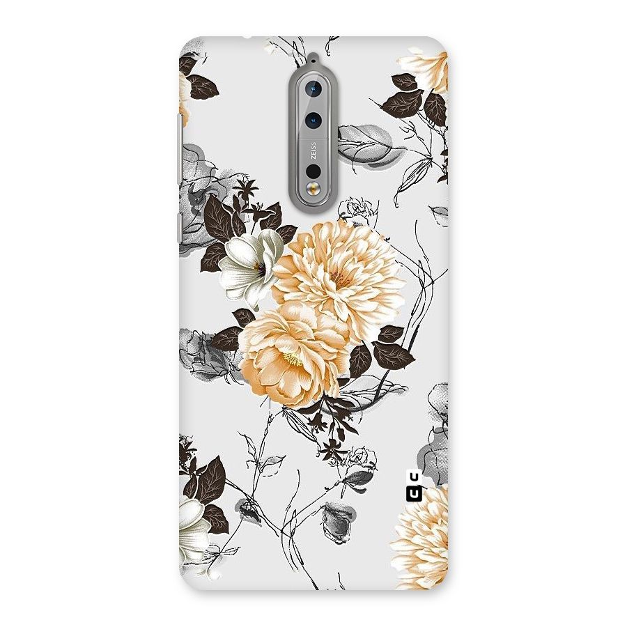 Yellow Floral Back Case for Nokia 8