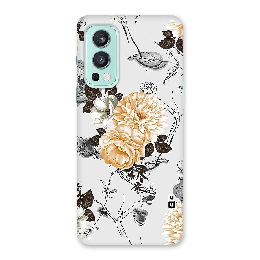 Yellow Floral Back Case for OnePlus Nord 2 5G