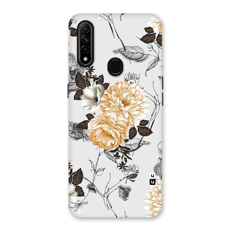 Yellow Floral Back Case for Oppo A31