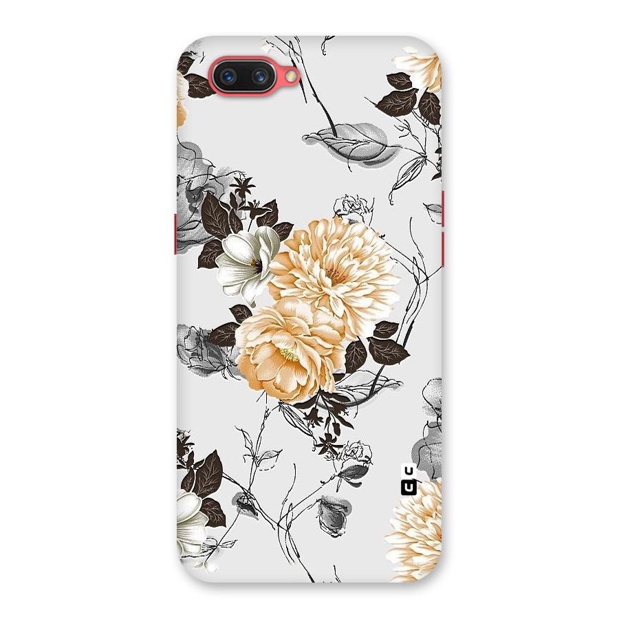 Yellow Floral Back Case for Oppo A3s