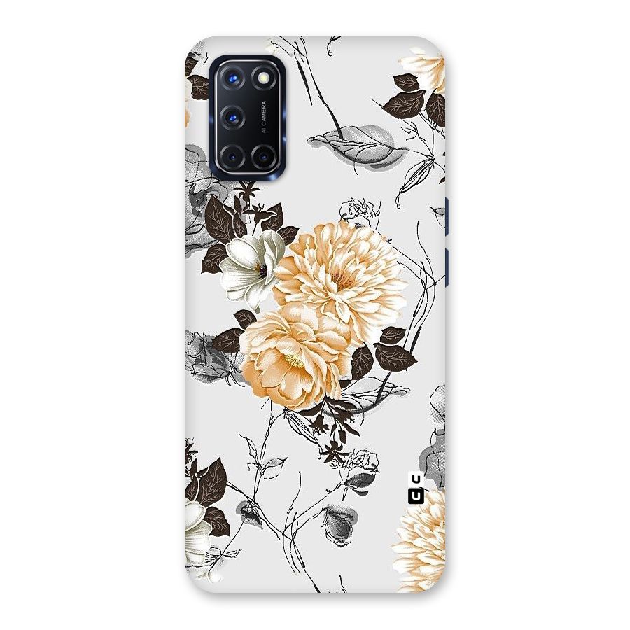 Yellow Floral Back Case for Oppo A52