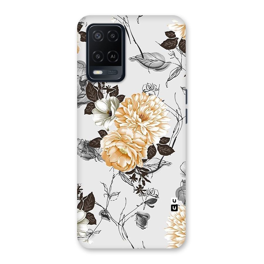 Yellow Floral Back Case for Oppo A54