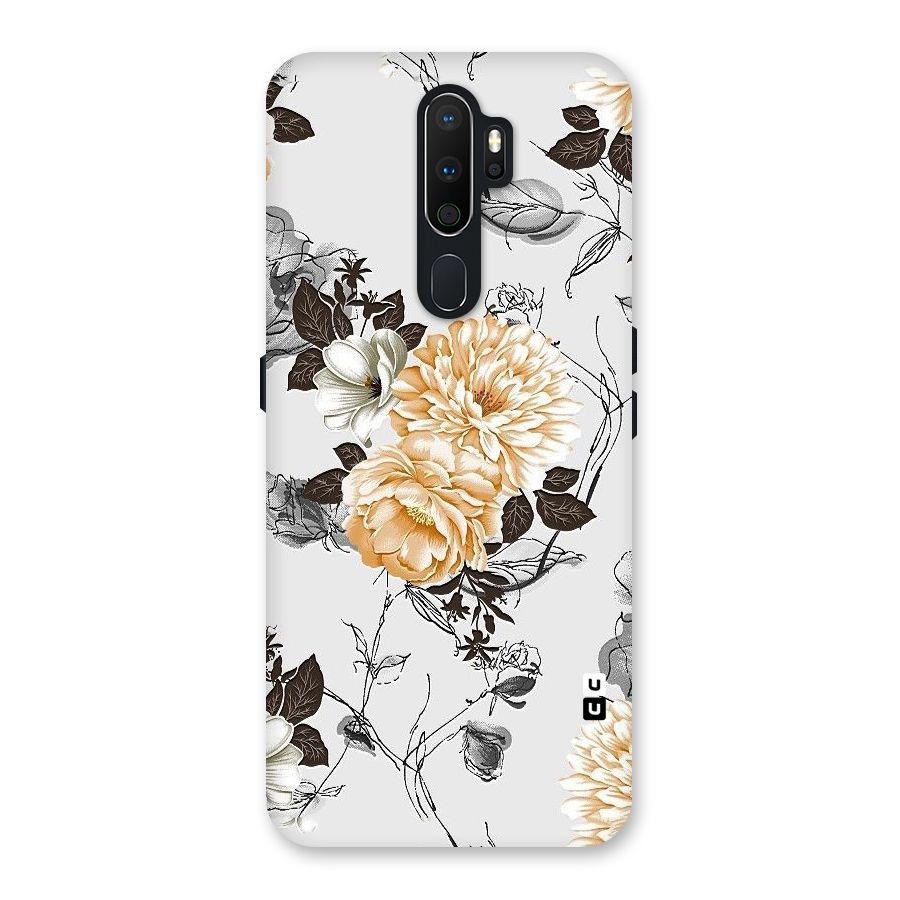 Yellow Floral Back Case for Oppo A5 (2020)