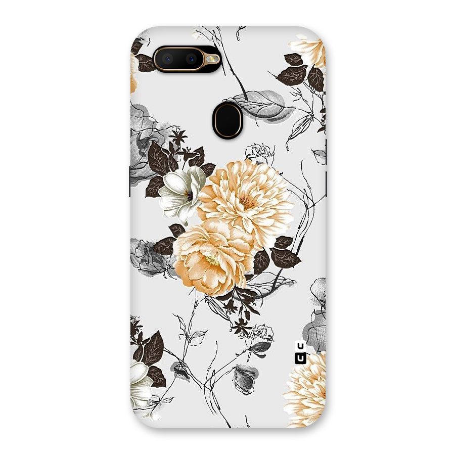 Yellow Floral Back Case for Oppo A5s
