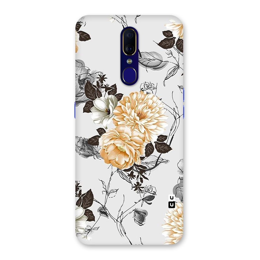 Yellow Floral Back Case for Oppo A9