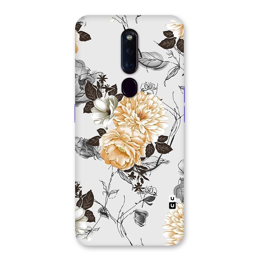 Yellow Floral Back Case for Oppo F11 Pro