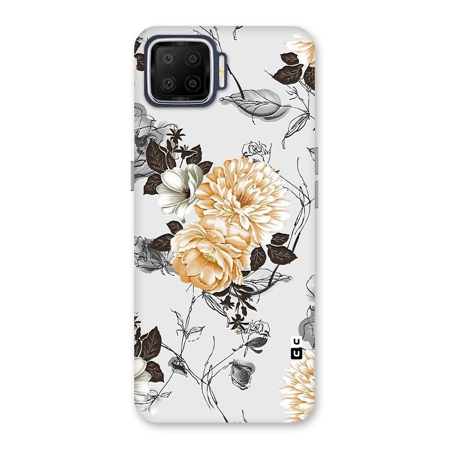 Yellow Floral Back Case for Oppo F17