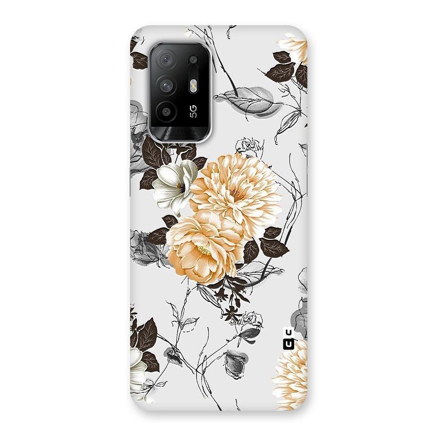 Yellow Floral Back Case for Oppo F19 Pro Plus 5G