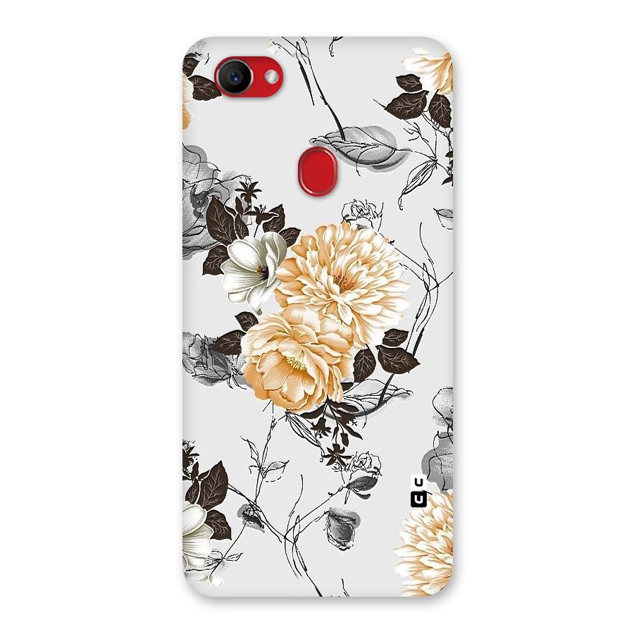 Yellow Floral Back Case for Oppo F7