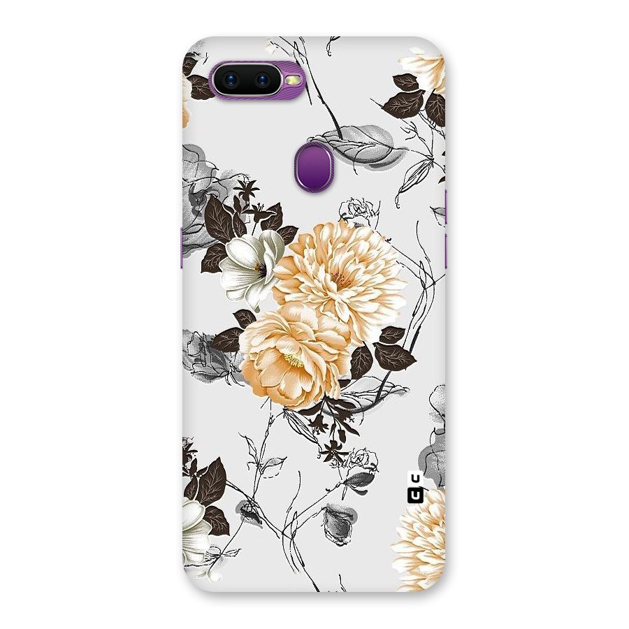 Yellow Floral Back Case for Oppo F9