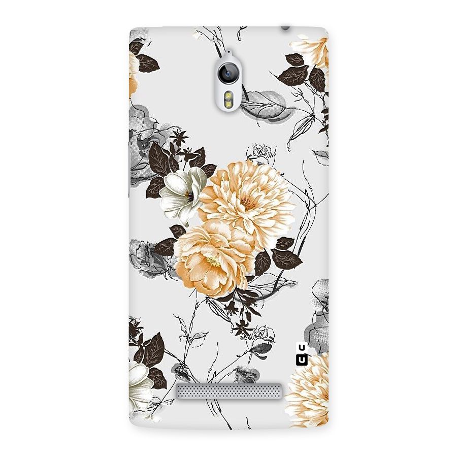 Yellow Floral Back Case for Oppo Find 7