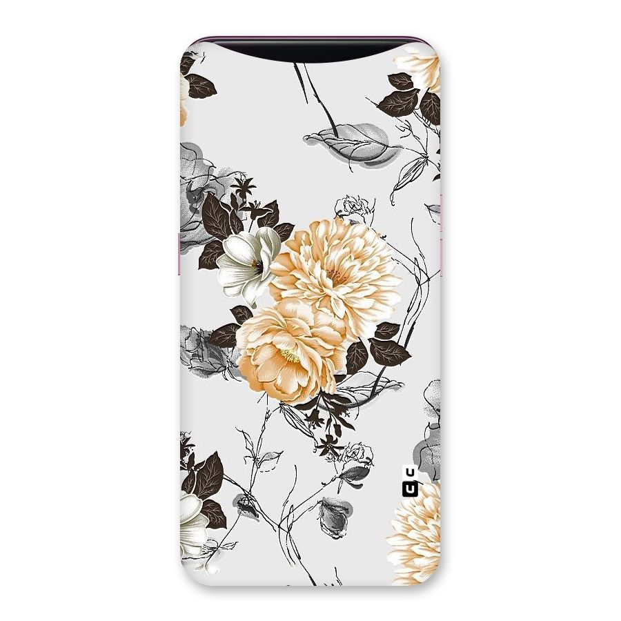 Yellow Floral Back Case for Oppo Find X