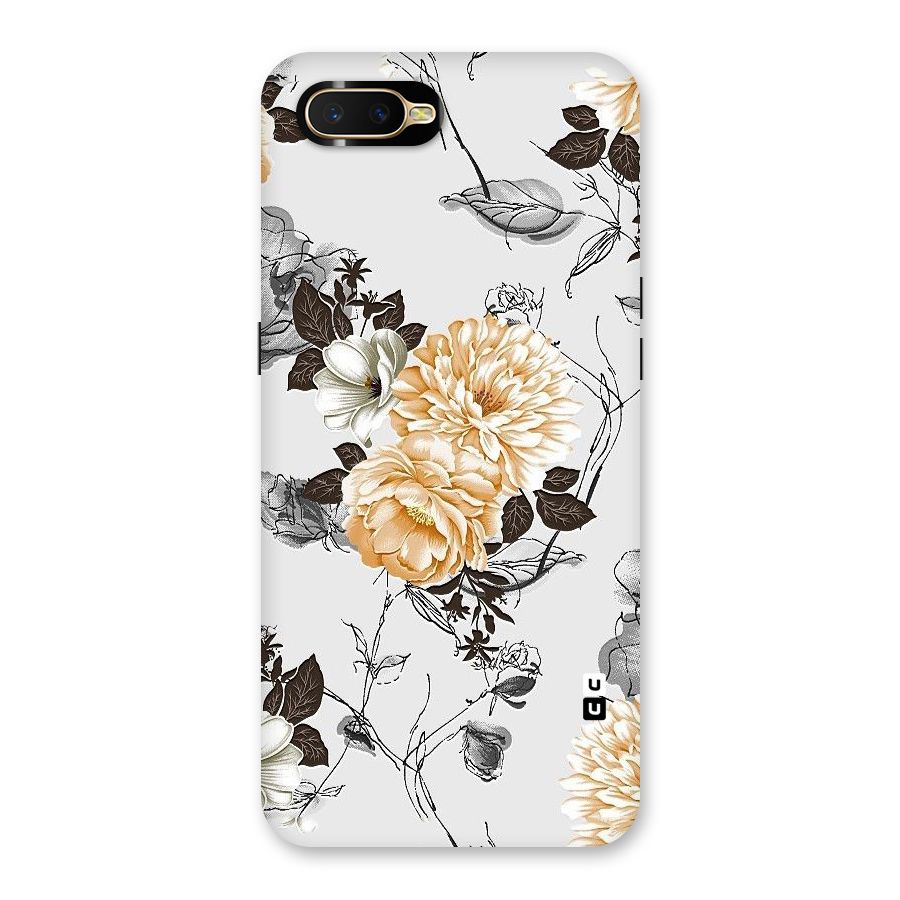 Yellow Floral Back Case for Oppo K1