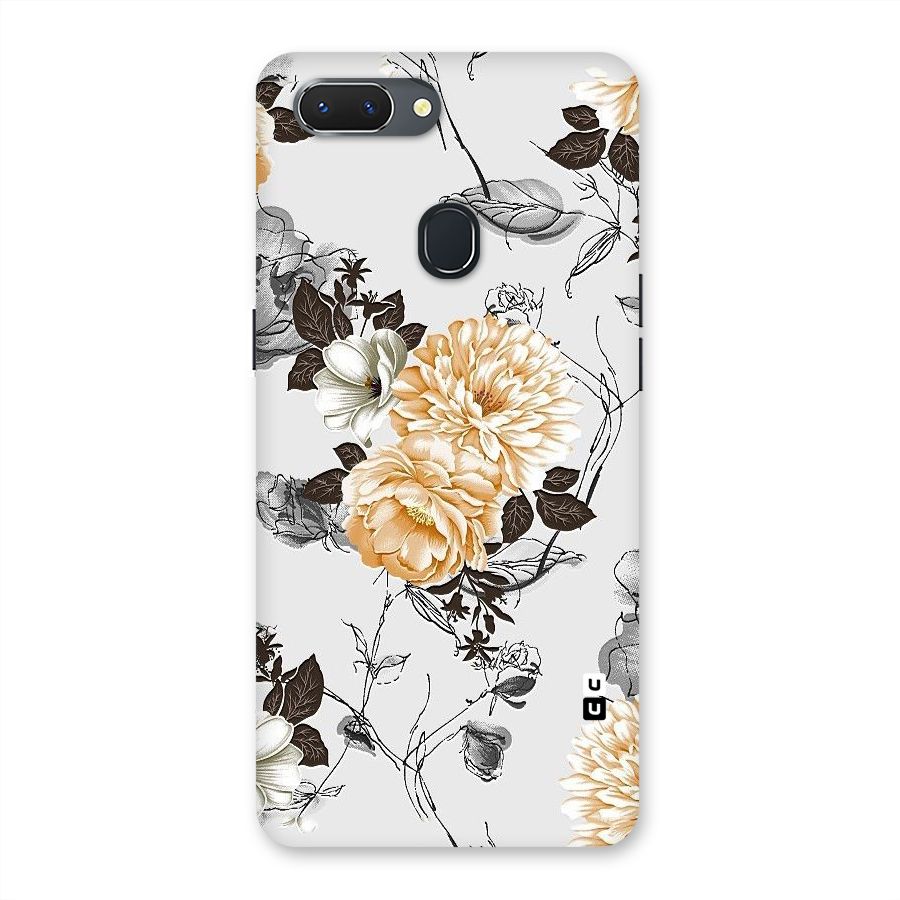 Yellow Floral Back Case for Oppo Realme 2