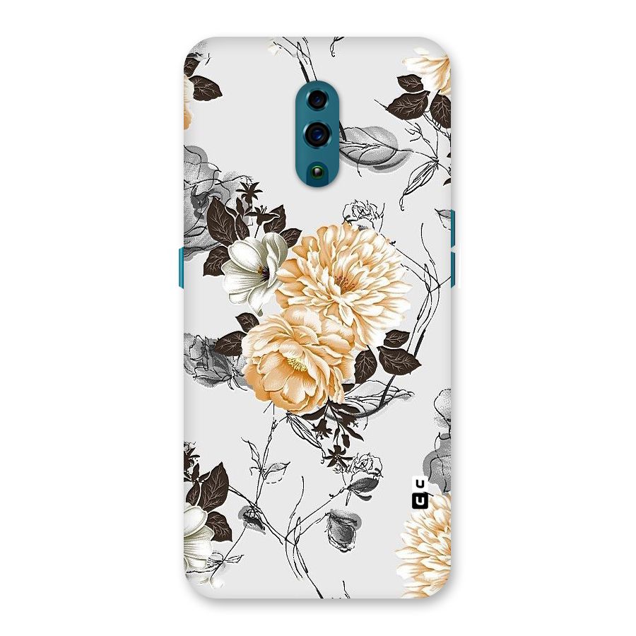 Yellow Floral Back Case for Oppo Reno