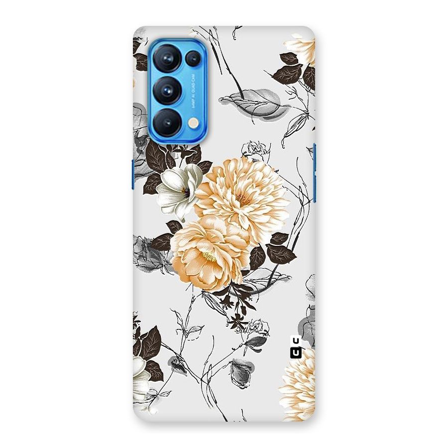 Yellow Floral Back Case for Oppo Reno5 Pro 5G