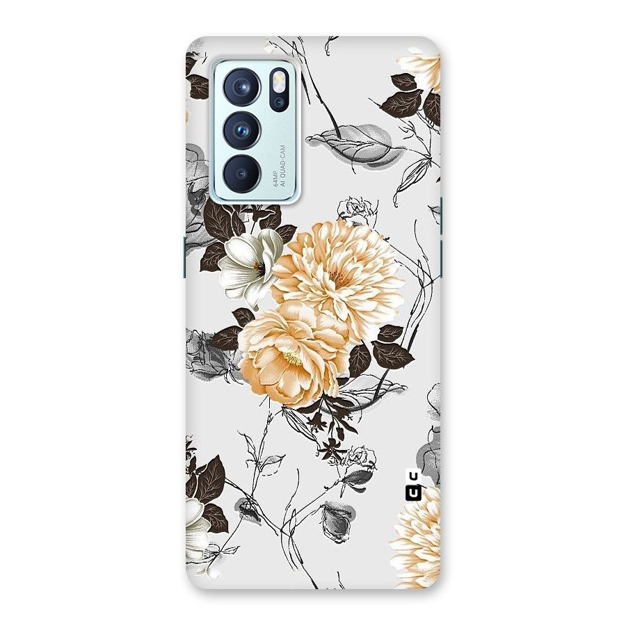 Yellow Floral Back Case for Oppo Reno6 Pro 5G