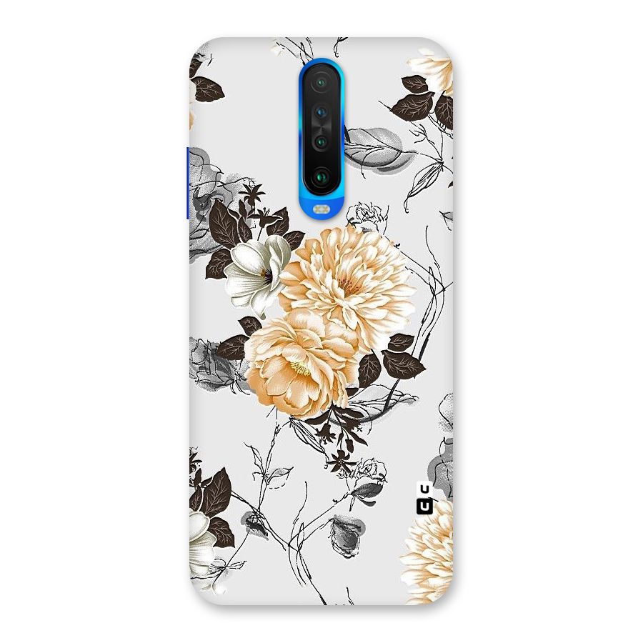Yellow Floral Back Case for Poco X2