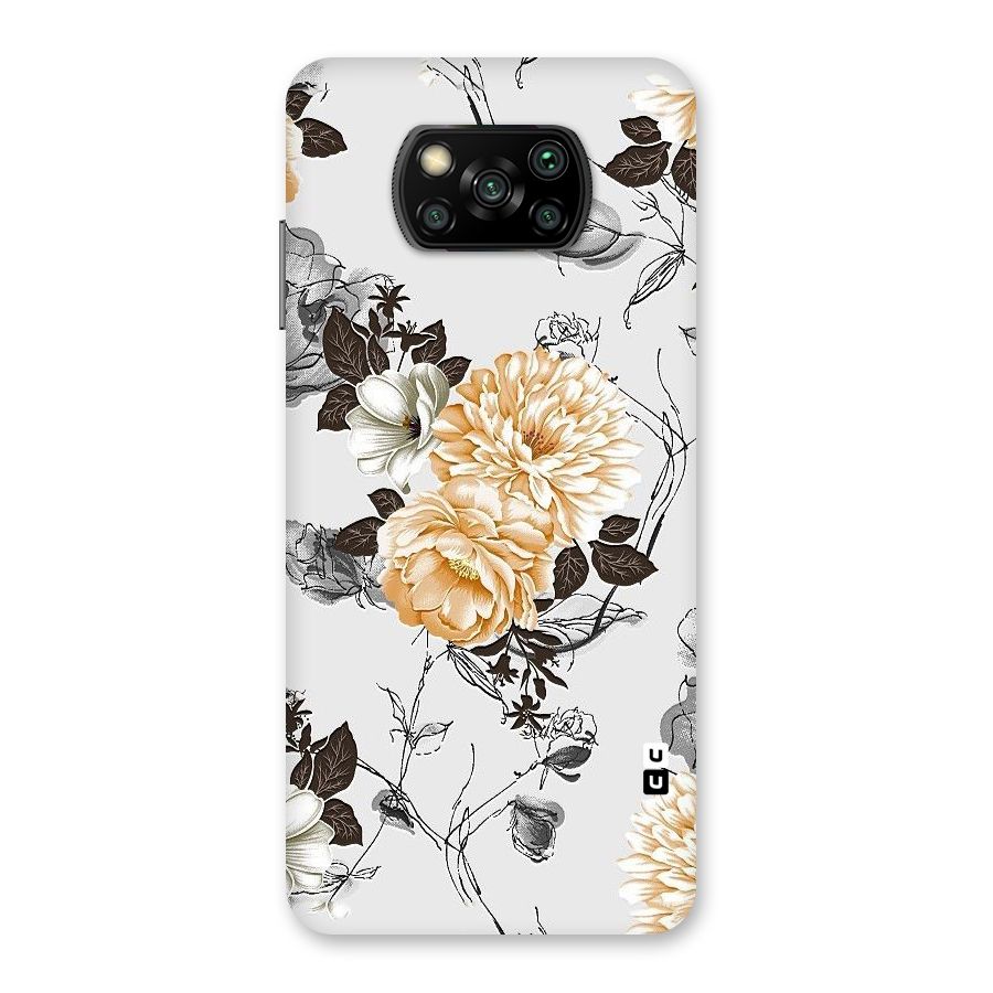 Yellow Floral Back Case for Poco X3