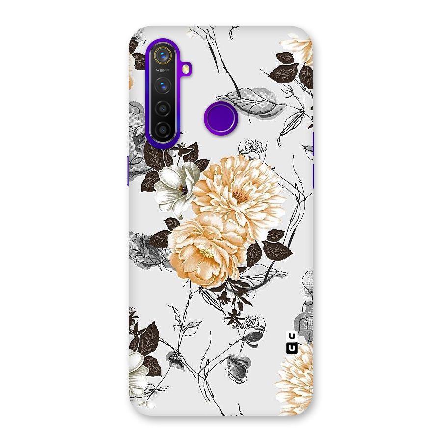 Yellow Floral Back Case for Realme 5 Pro