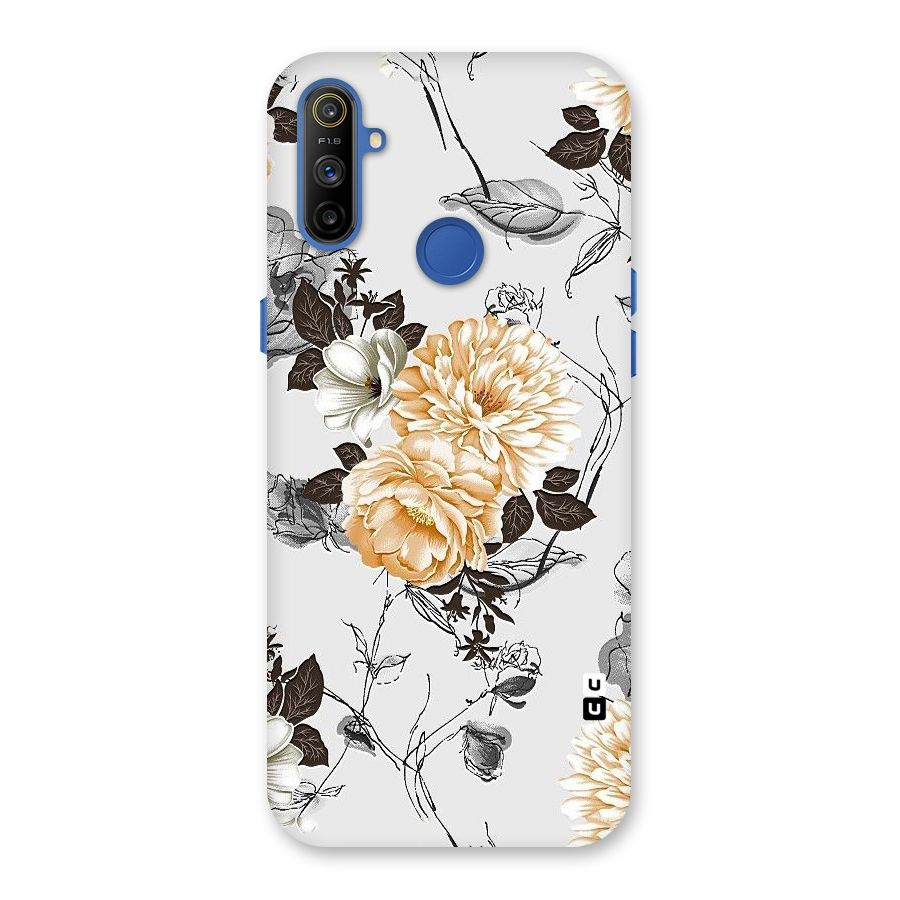 Yellow Floral Back Case for Realme Narzo 10A