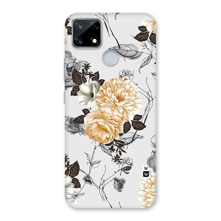 Yellow Floral Back Case for Realme Narzo 20