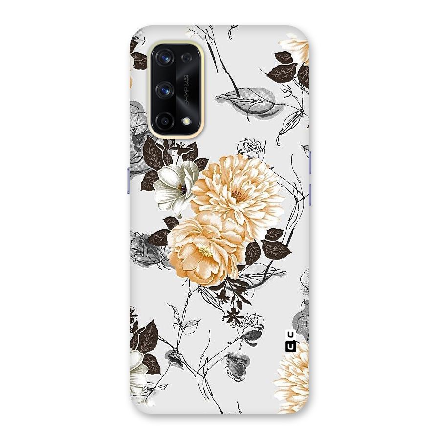 Yellow Floral Glass Back Case for Realme X7 Pro
