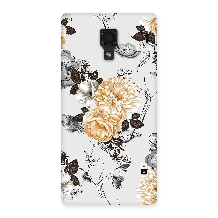 Yellow Floral Back Case for Redmi 1S