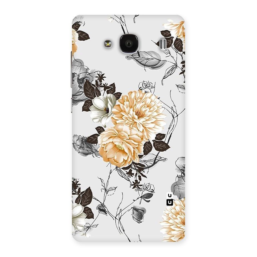 Yellow Floral Back Case for Redmi 2s