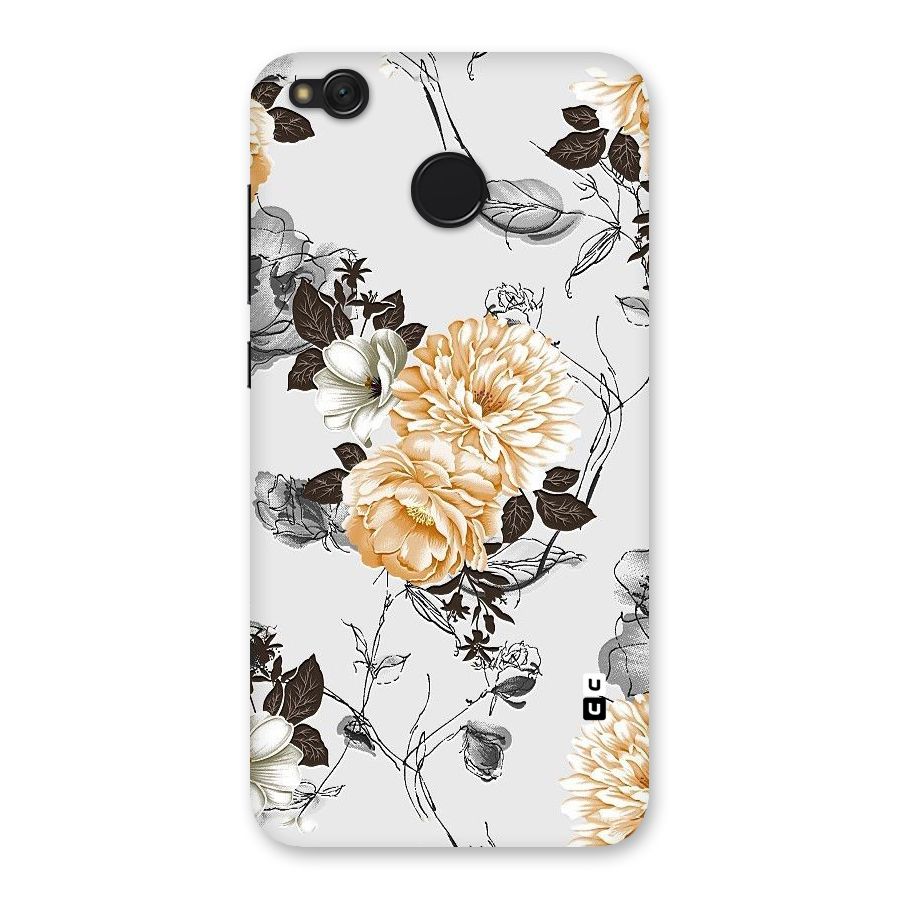 Yellow Floral Back Case for Redmi 4